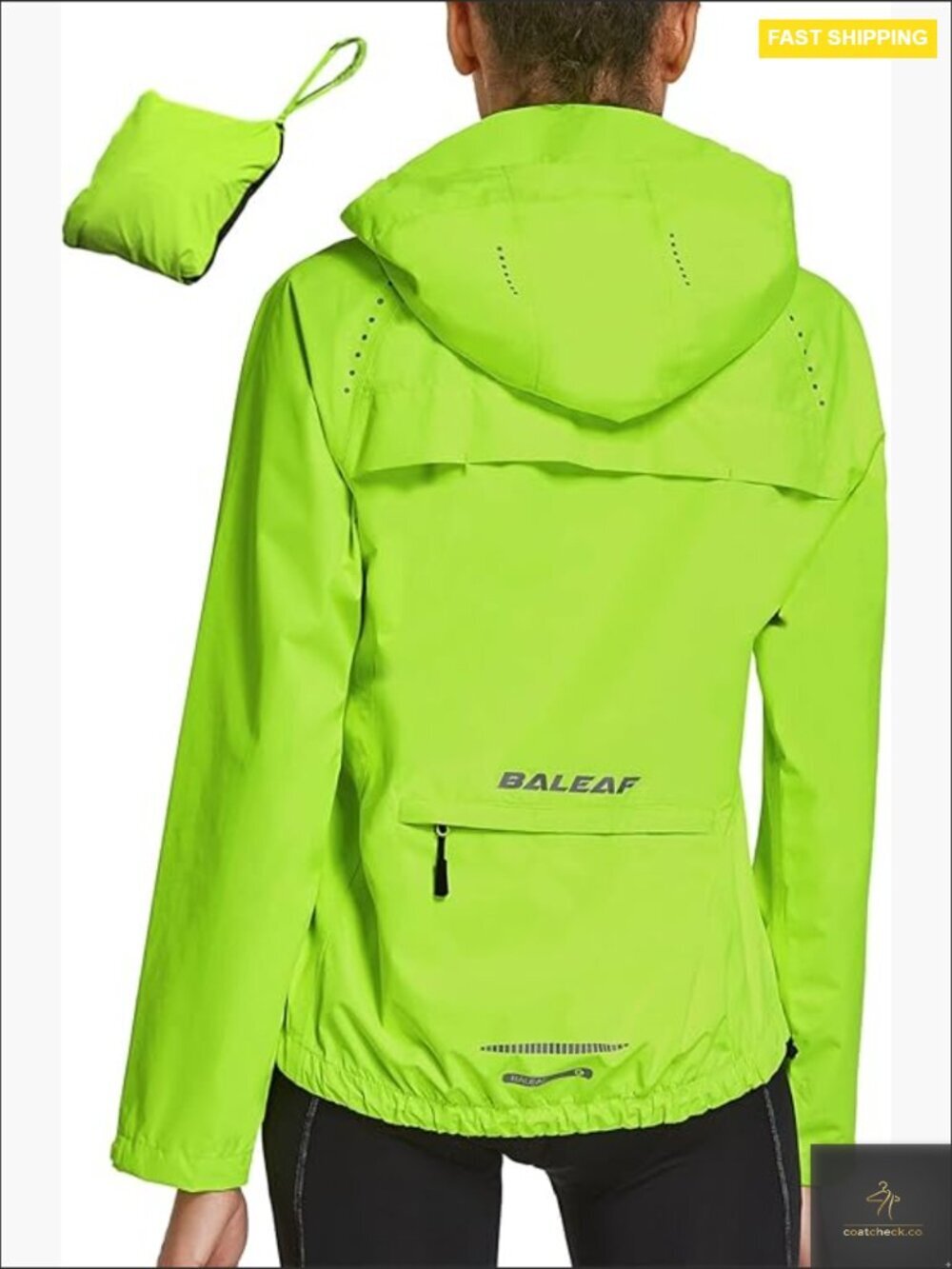 Lightweight Waterproof Running Jacket Reflective Hooded Packable Cycling